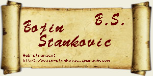 Bojin Stanković vizit kartica
